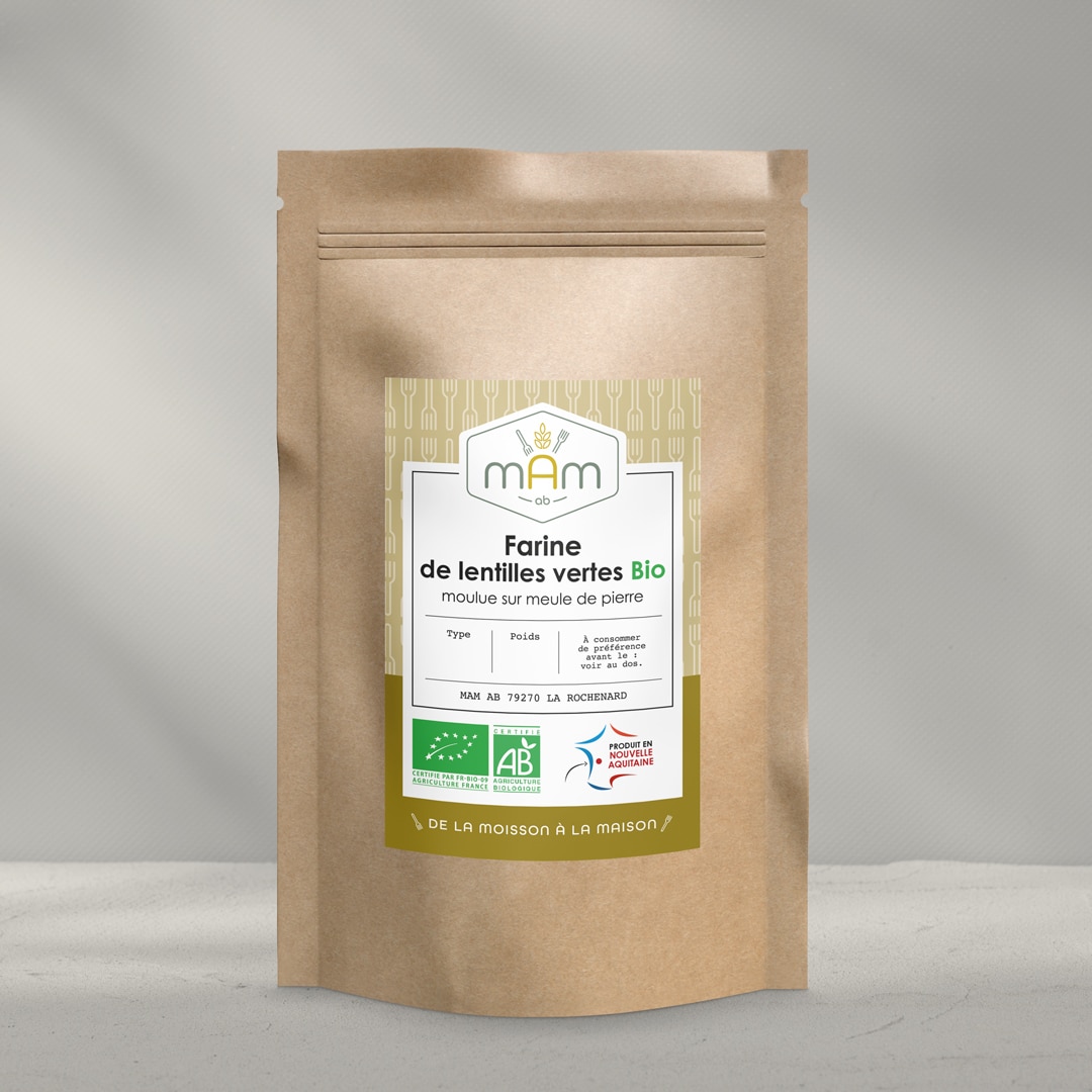 Farine de lentilles vertes BIO