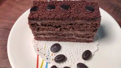 petite quantité de café pâtisserie crumble chocolat