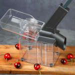 Dénoyauteur de cerises Thiru Premium - grande capacité de dénoyautage - pour cerises fraîches, en conserve, surgelées - avec protection anti-éclaboussures